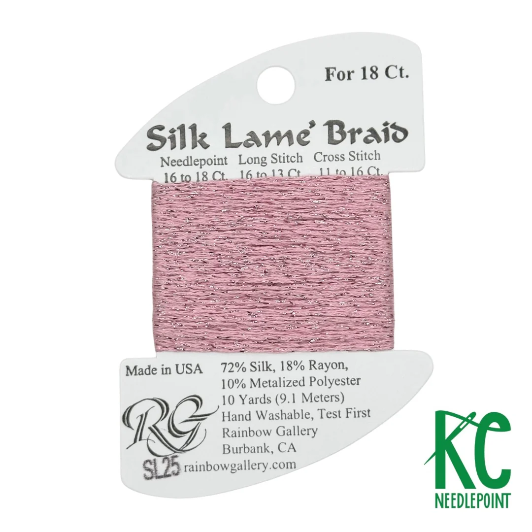 Silk Lamé Braid SL25 Rose Pink