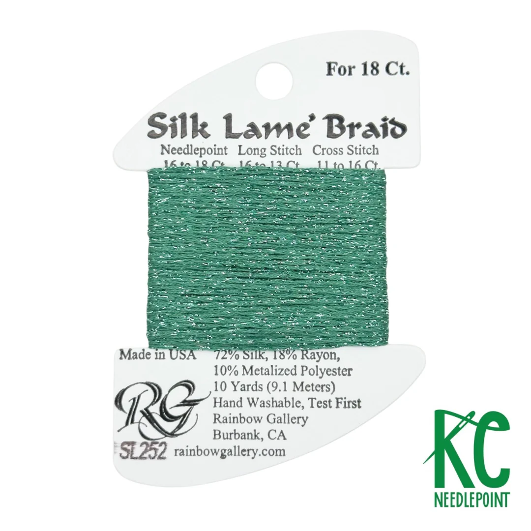 Silk Lamé Braid SL252 Caribbean Green