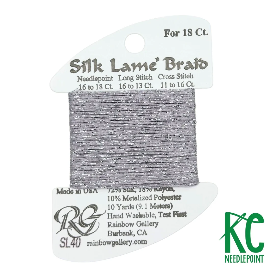 Silk Lamé Braid SL40 Dove Gray