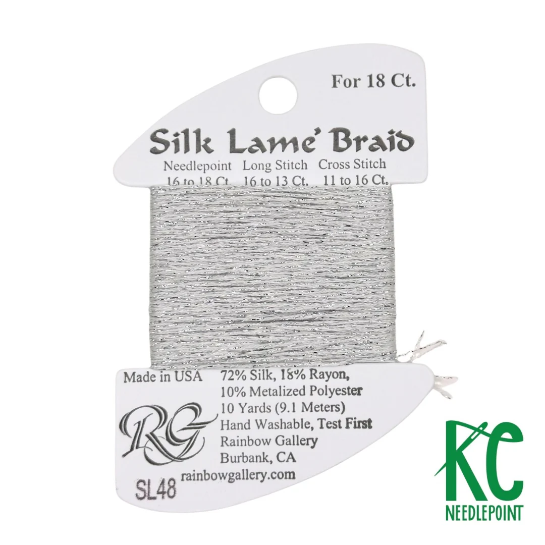 Silk Lamé Braid SL48 Silver