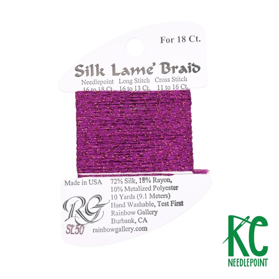 Silk Lamé Braid SL50 Fuchsia