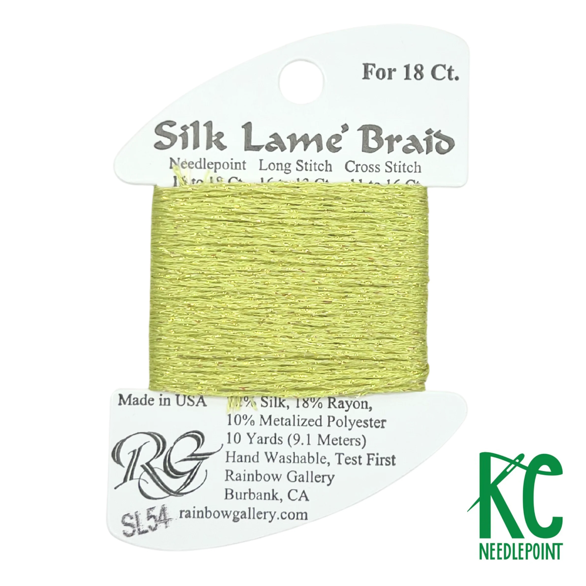 Silk Lamé Braid SL54 Lite Avocado