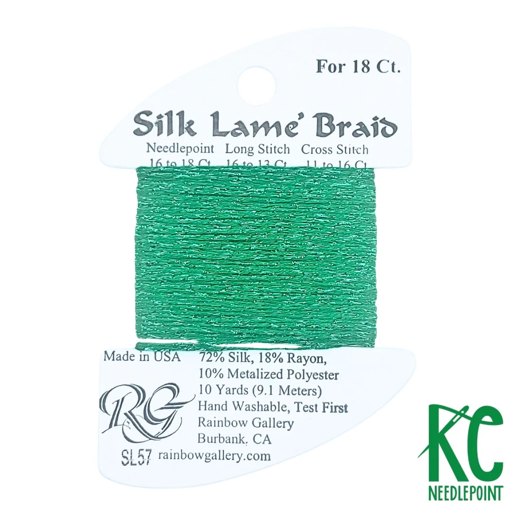 Silk Lamé Braid SL57 Christmas Green
