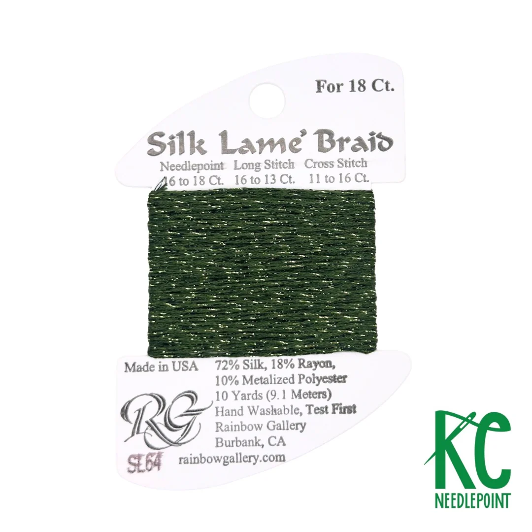 Silk Lamé Braid SL64 Deep Avocado