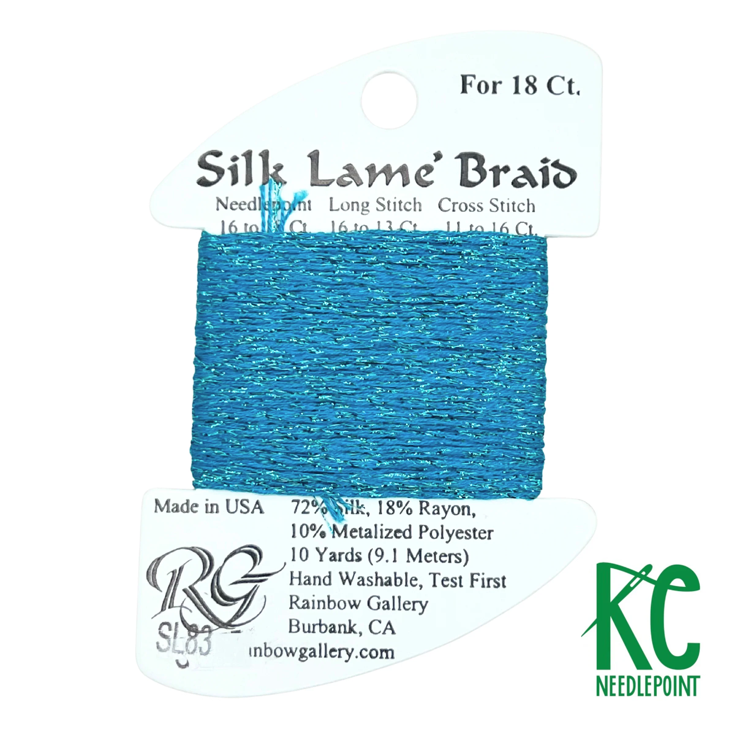 Silk Lamé Braid SL83 Blue Turquoise