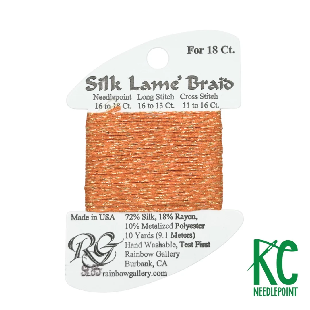 Silk Lamé Braid SL85 Tangerine