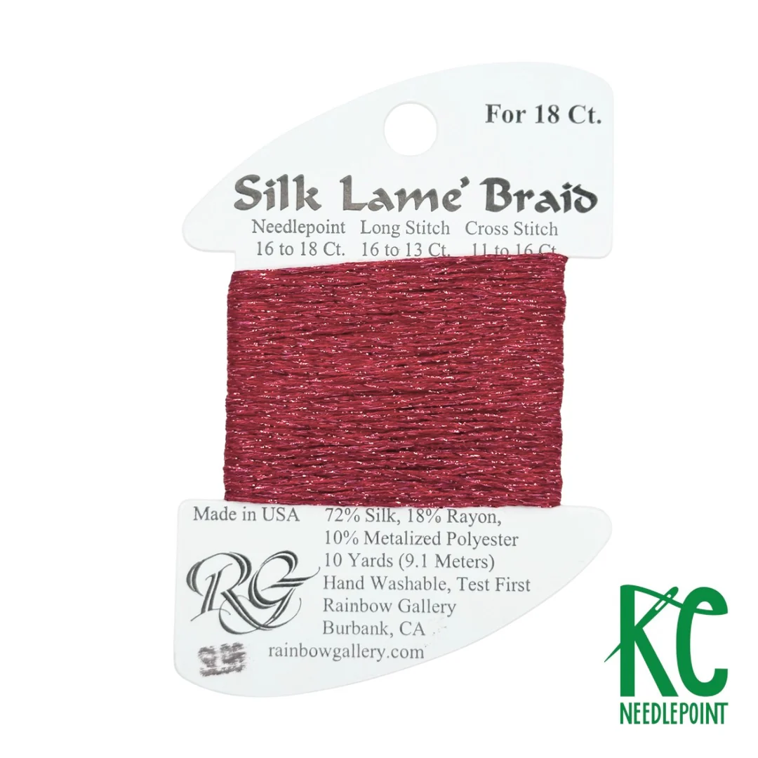 Silk Lamé Braid SL96 Cranberry