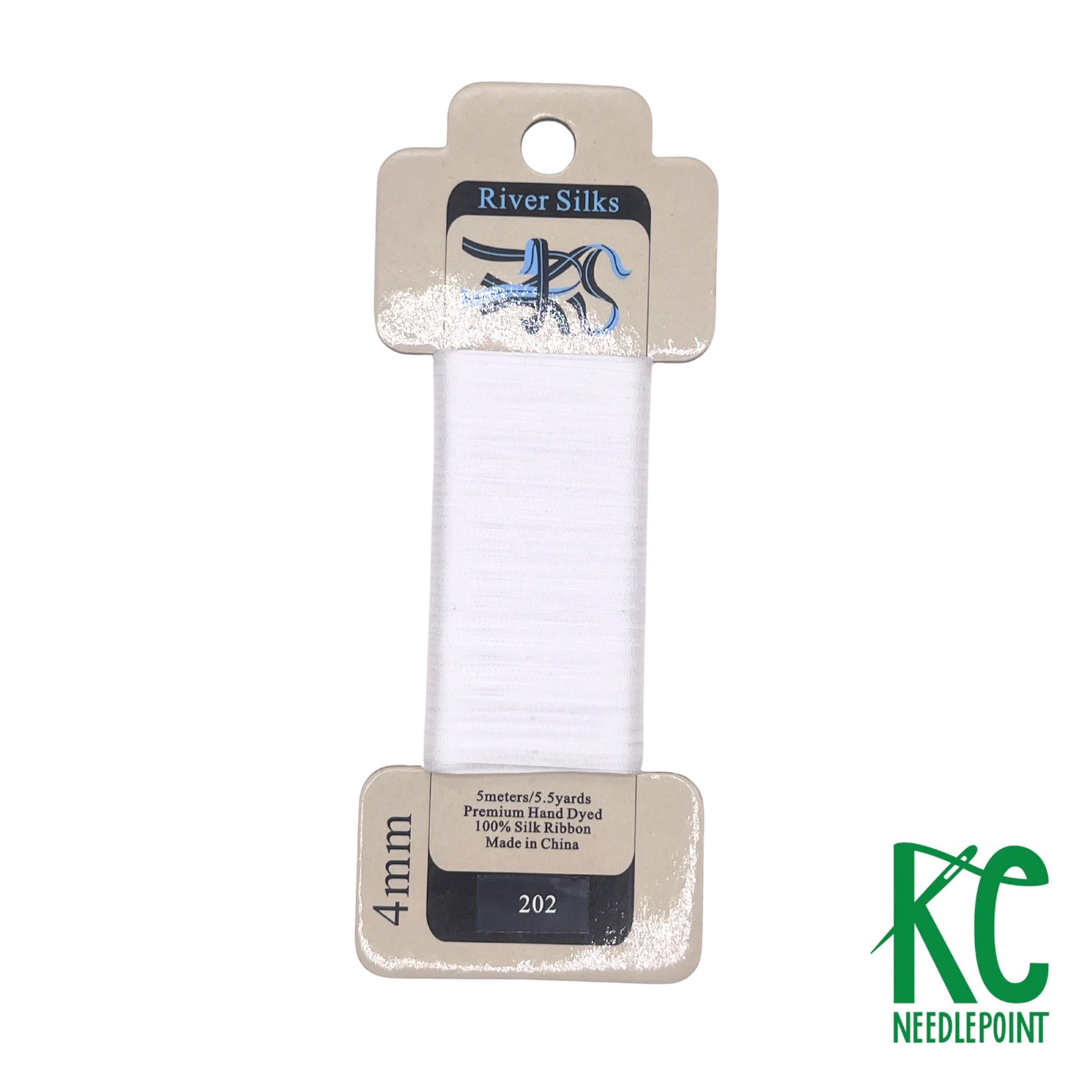 Silk Ribbon 4mm 202 White White