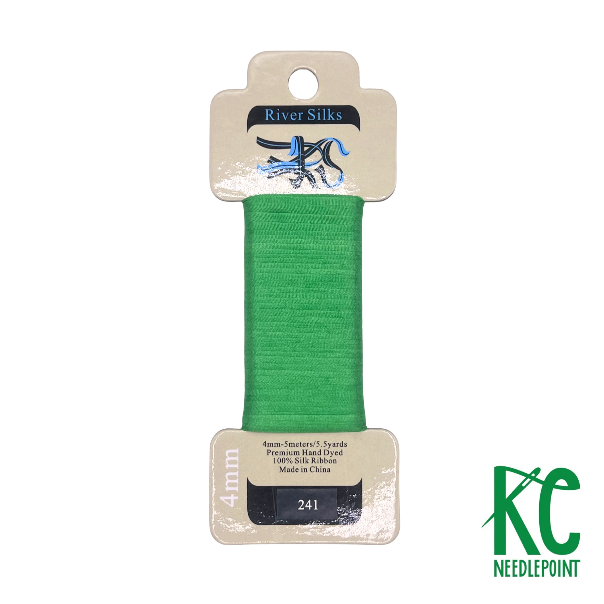 Silk Ribbon 4mm 241 Island Green