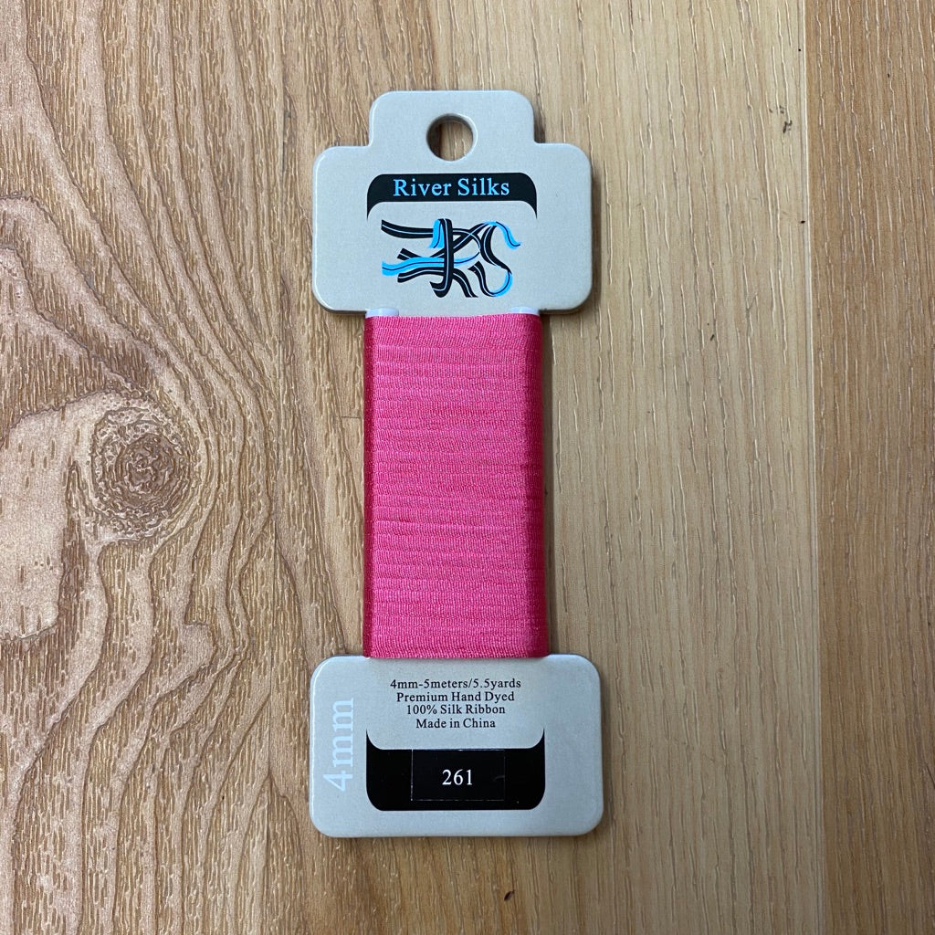 Silk Ribbon 4mm 261 Raspberry Sorbet