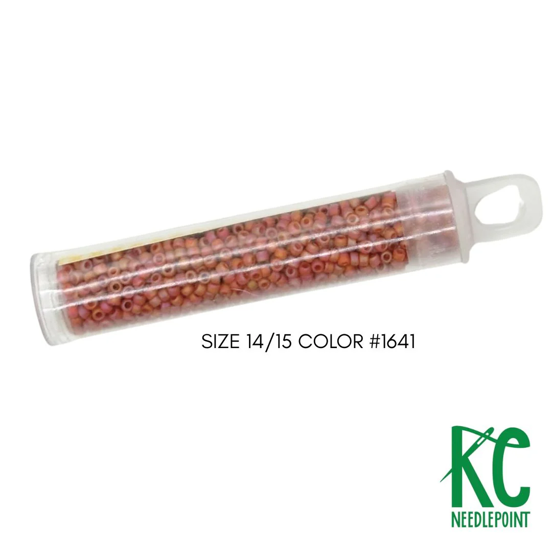 Size 14/15 Seed Beads 1641 Cayenne