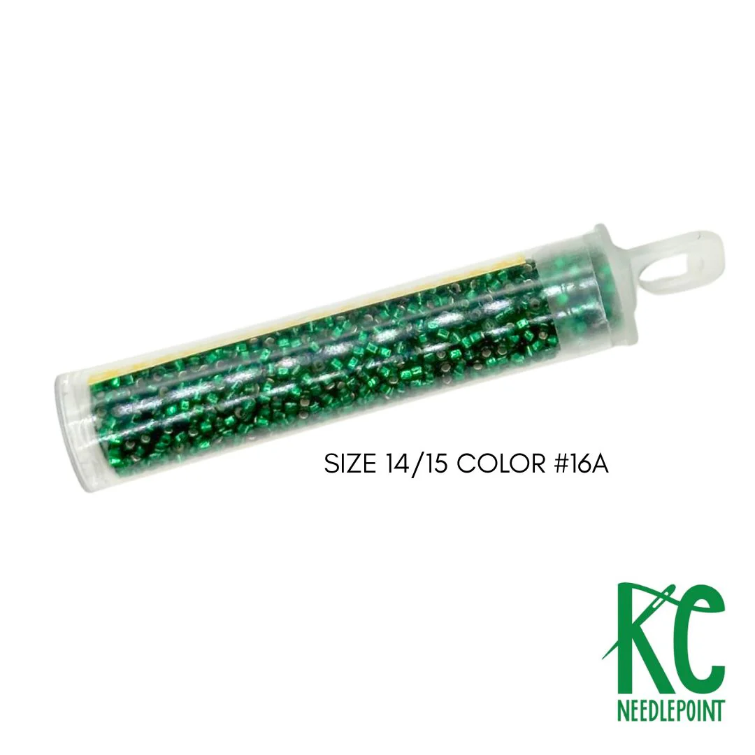 Size 14/15 Seed Beads 16A Dark Green