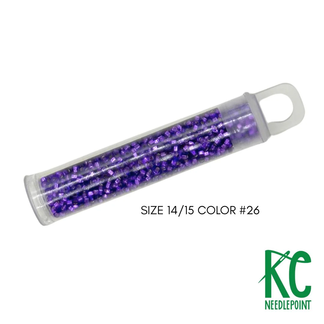 Size 14/15 Seed Beads 26 Dark Iris