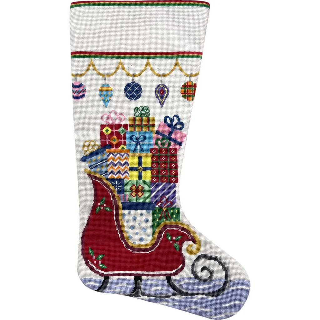 Sleigh with Gifts Stocking Kit