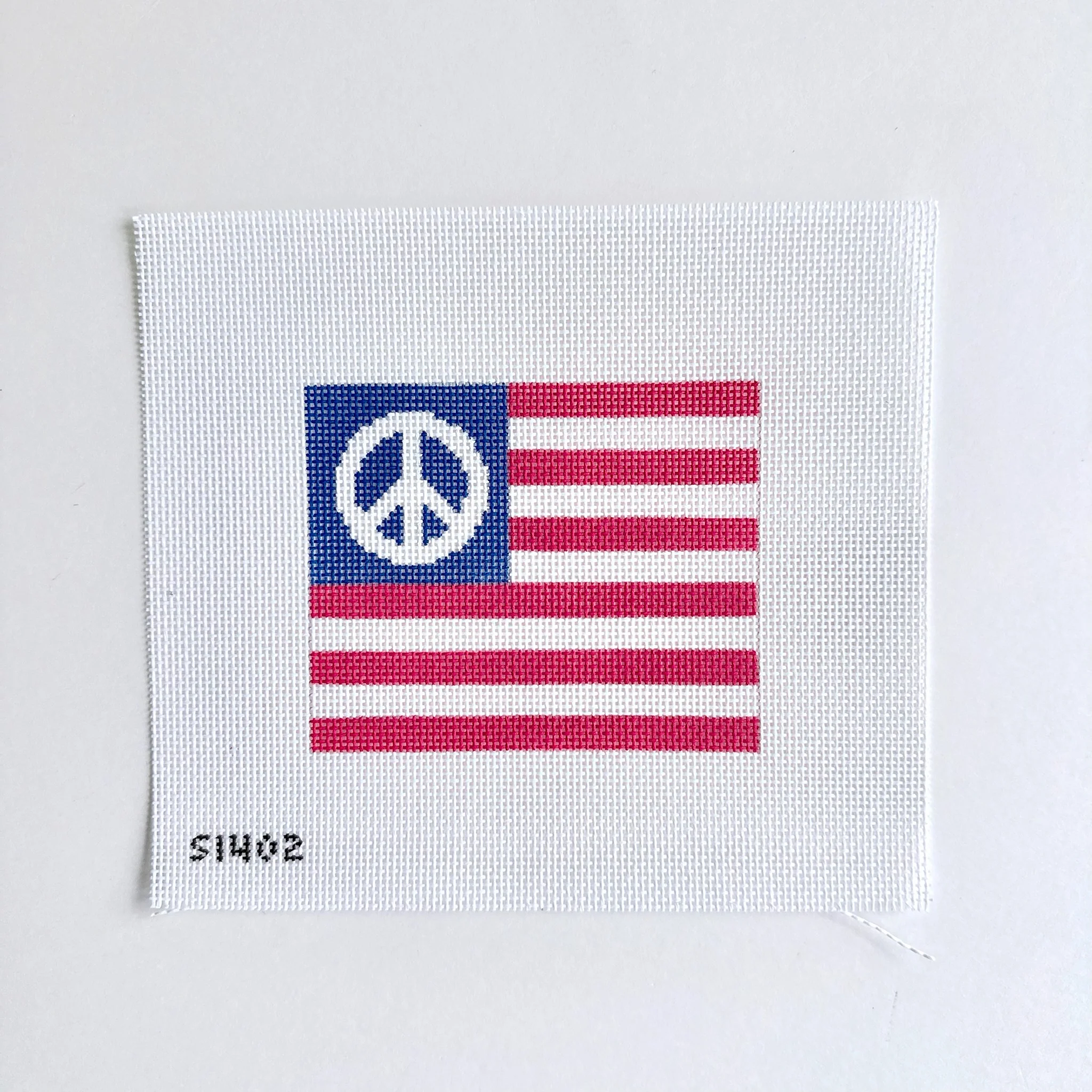 Small Peace American Flag Canvas