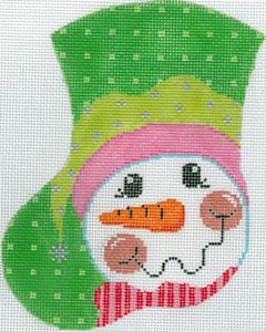 Snow Girl Peek A Boo Mini Sock Canvas