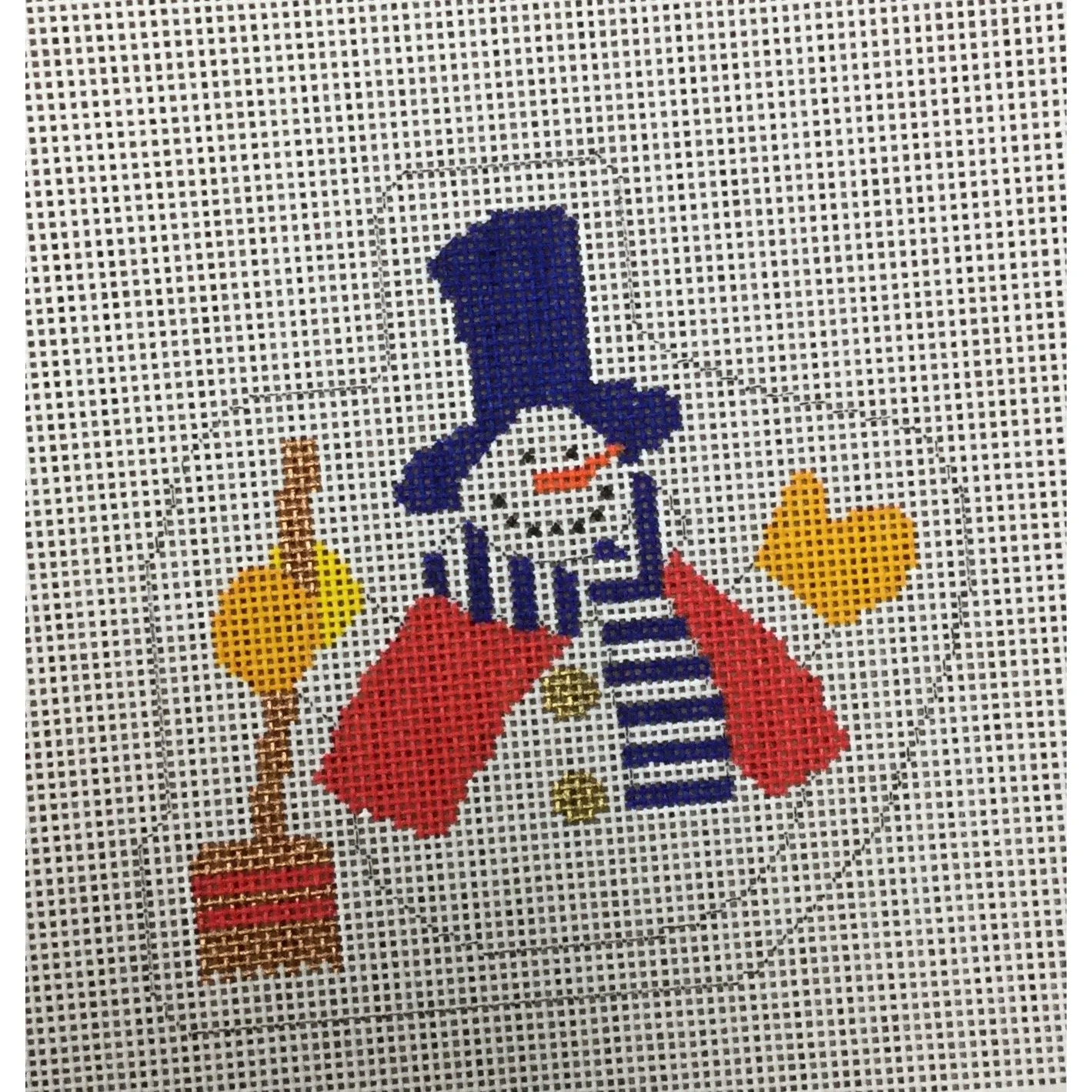Snowman and Shovel Canvas