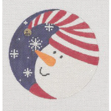 Snowman with Bell Ornament Canvas