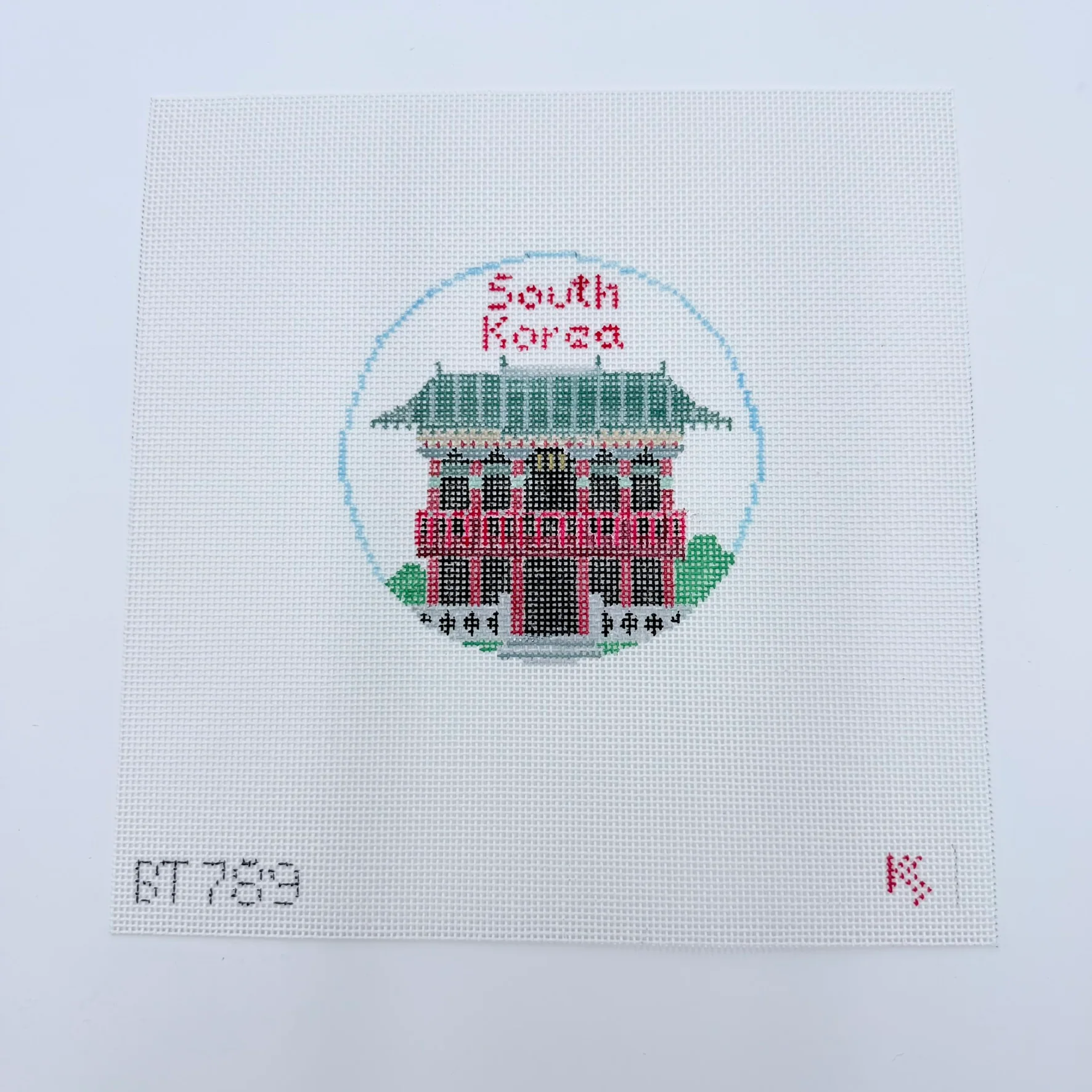 South Korea Travel Round Canvas
