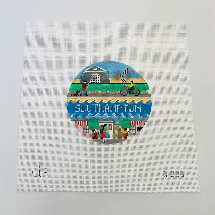 Southampton Travel Round Needlepoint Canvas