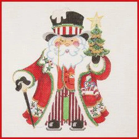 Squatty Santa with Top Hat Canvas