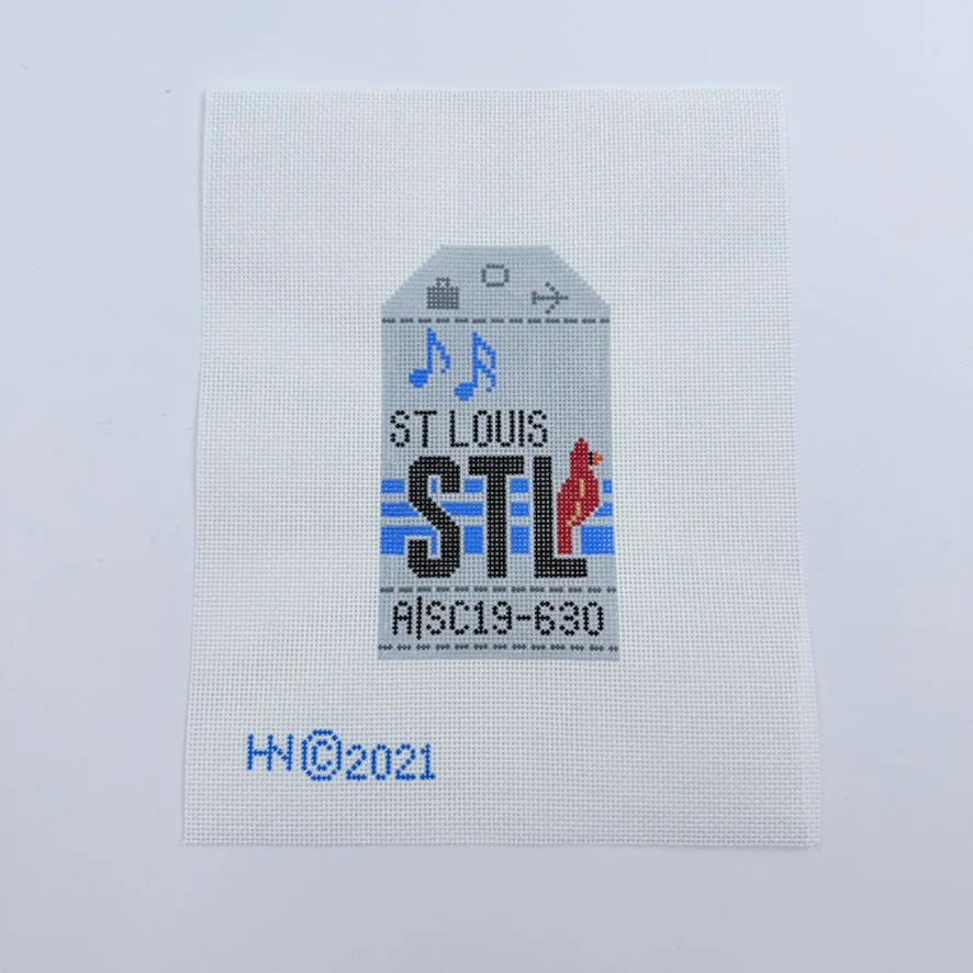 St. Louis Vintage Travel Tag Canvas