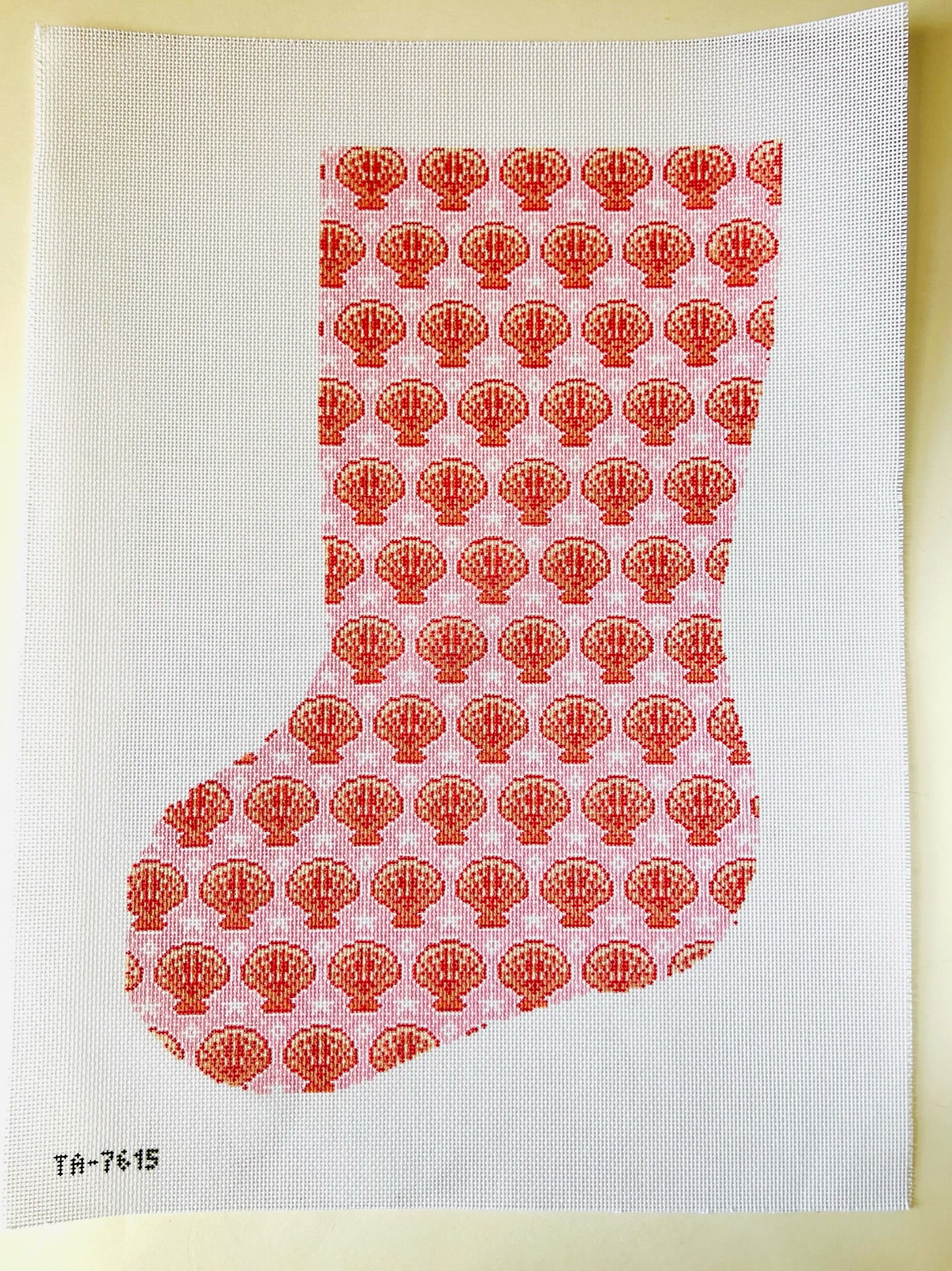Stars and Scallops Large Stocking Canvas