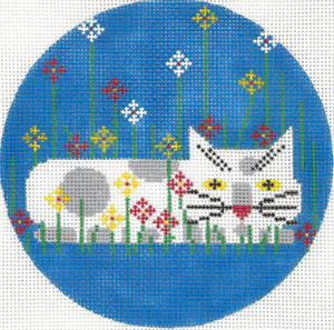 Summer Gardener Round Canvas