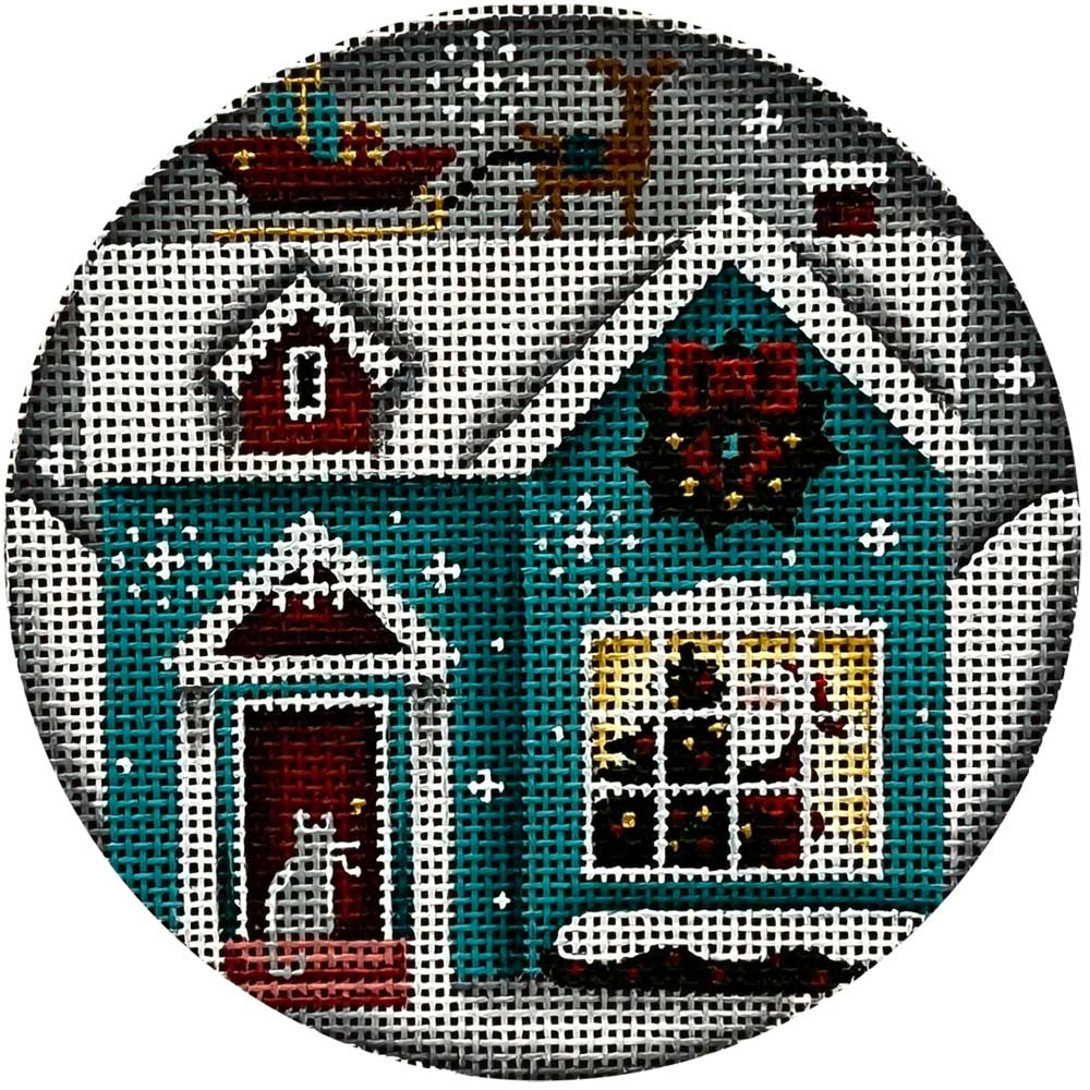 Teal Cottage Canvas