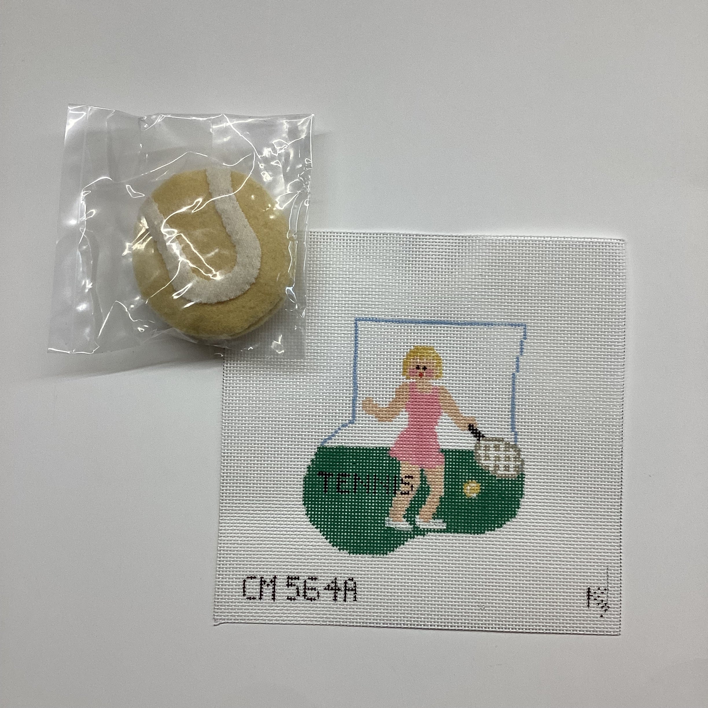 Tennis Girl with Ball Mini Sock Canvas