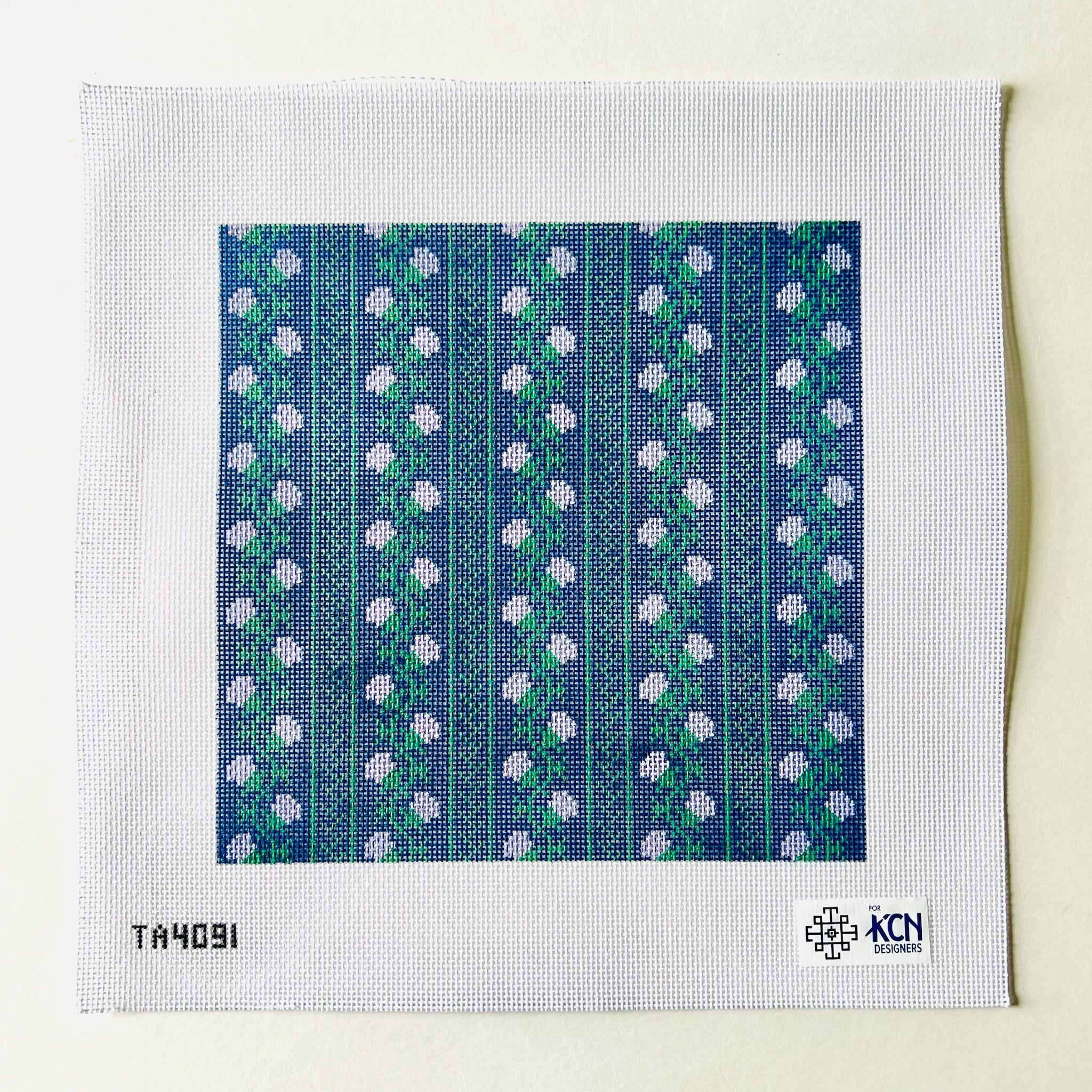 Navy Thistle Vines Canvas