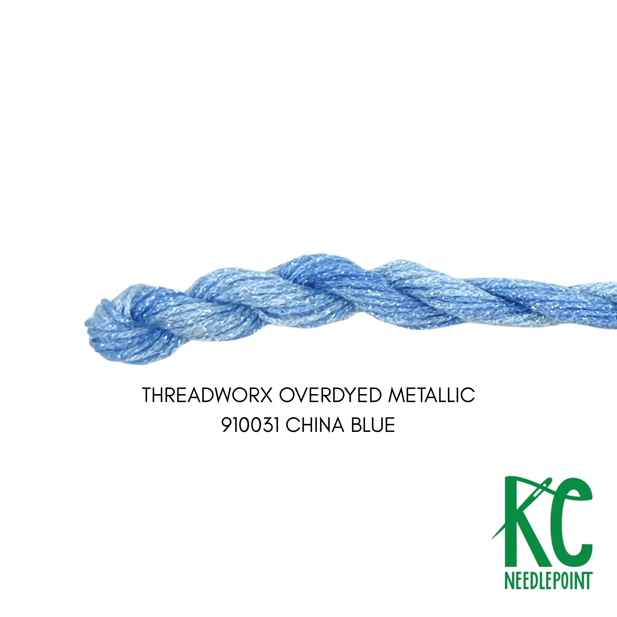 ThreadworX #12 Overdyed Metallic China Blue