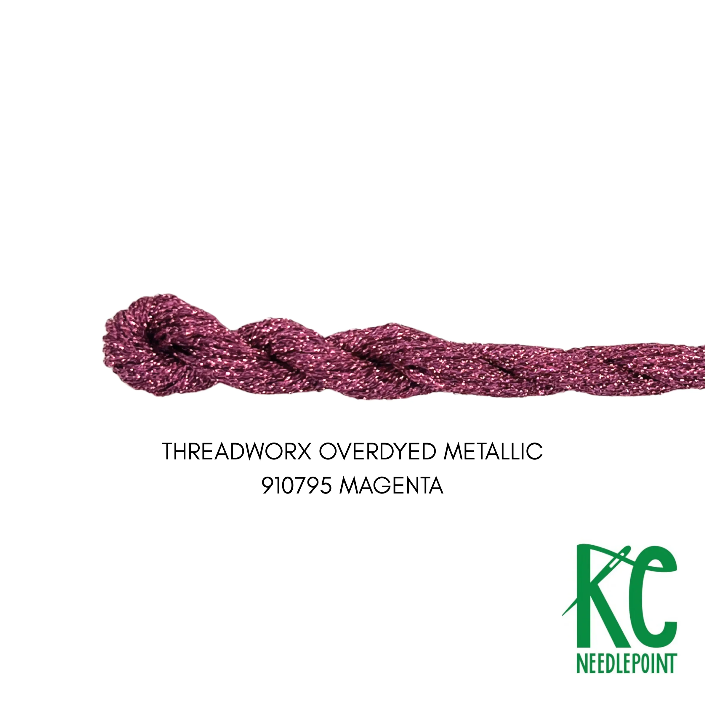 ThreadworX #12 Overdyed Metallic Magenta