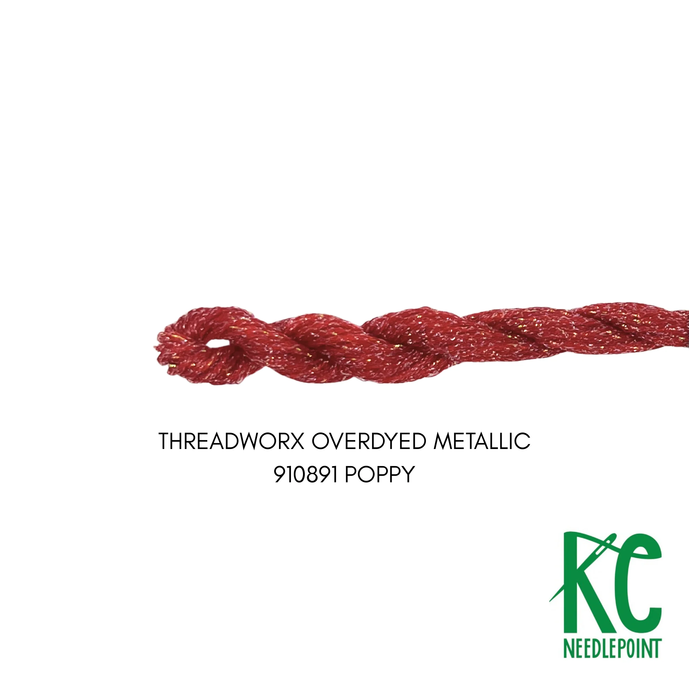 ThreadworX #12 Overdyed Metallic Poppy