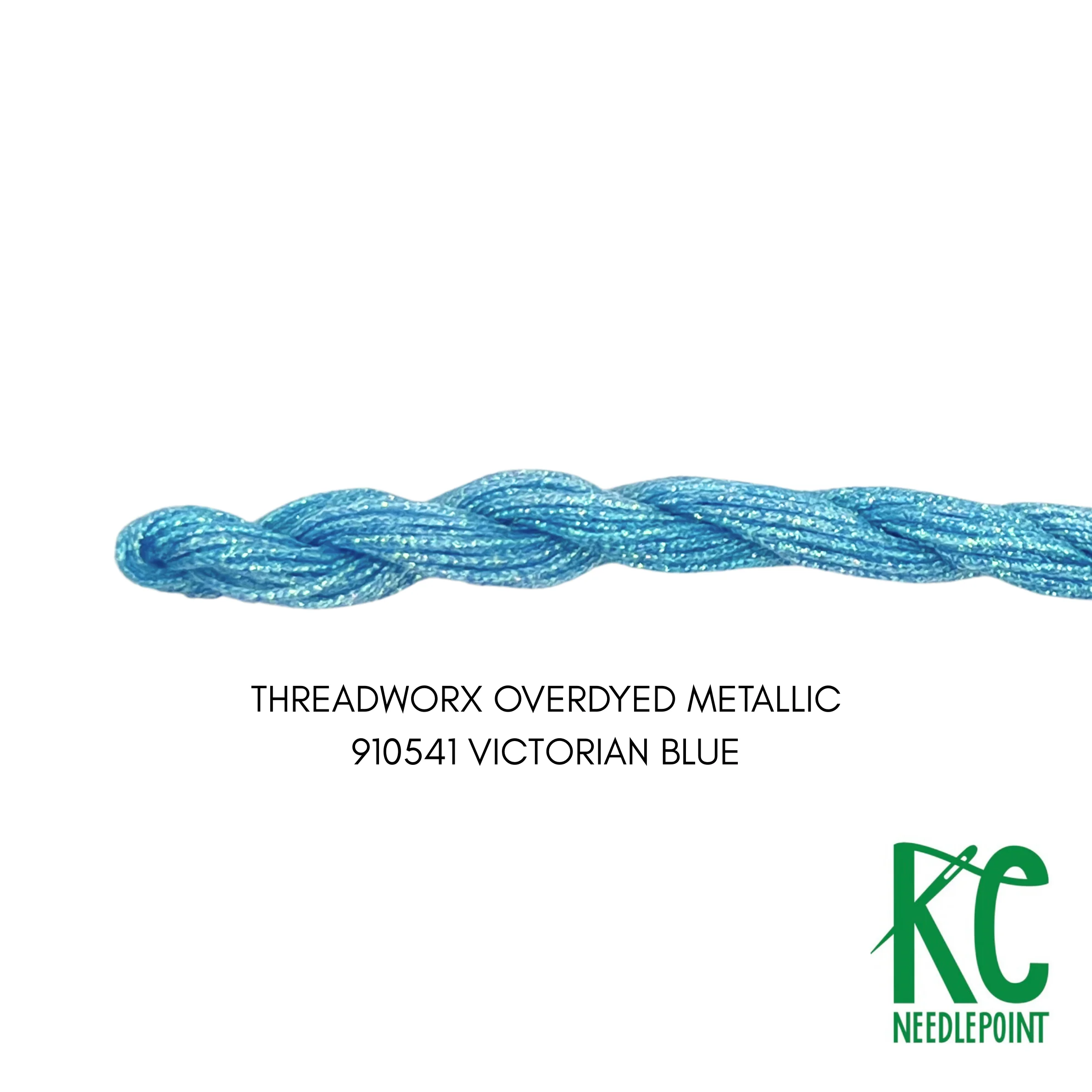 ThreadworX #12 Overdyed Metallic Victorian Blue