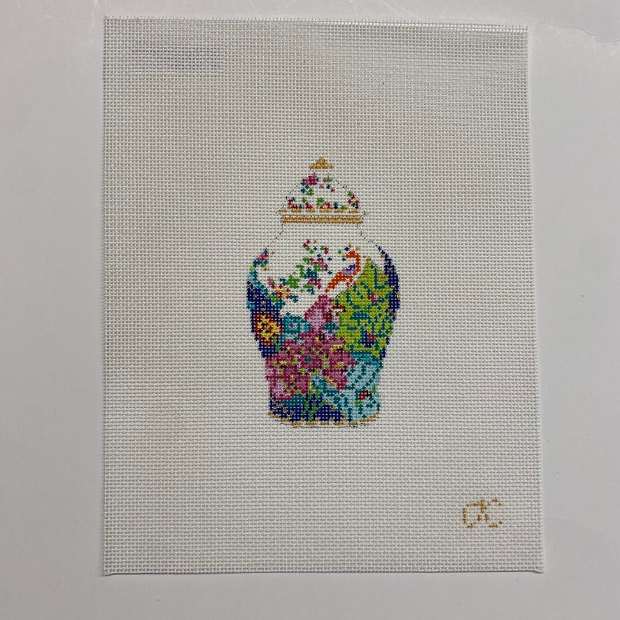 Tobacco Leaf Ginger Jar Canvas