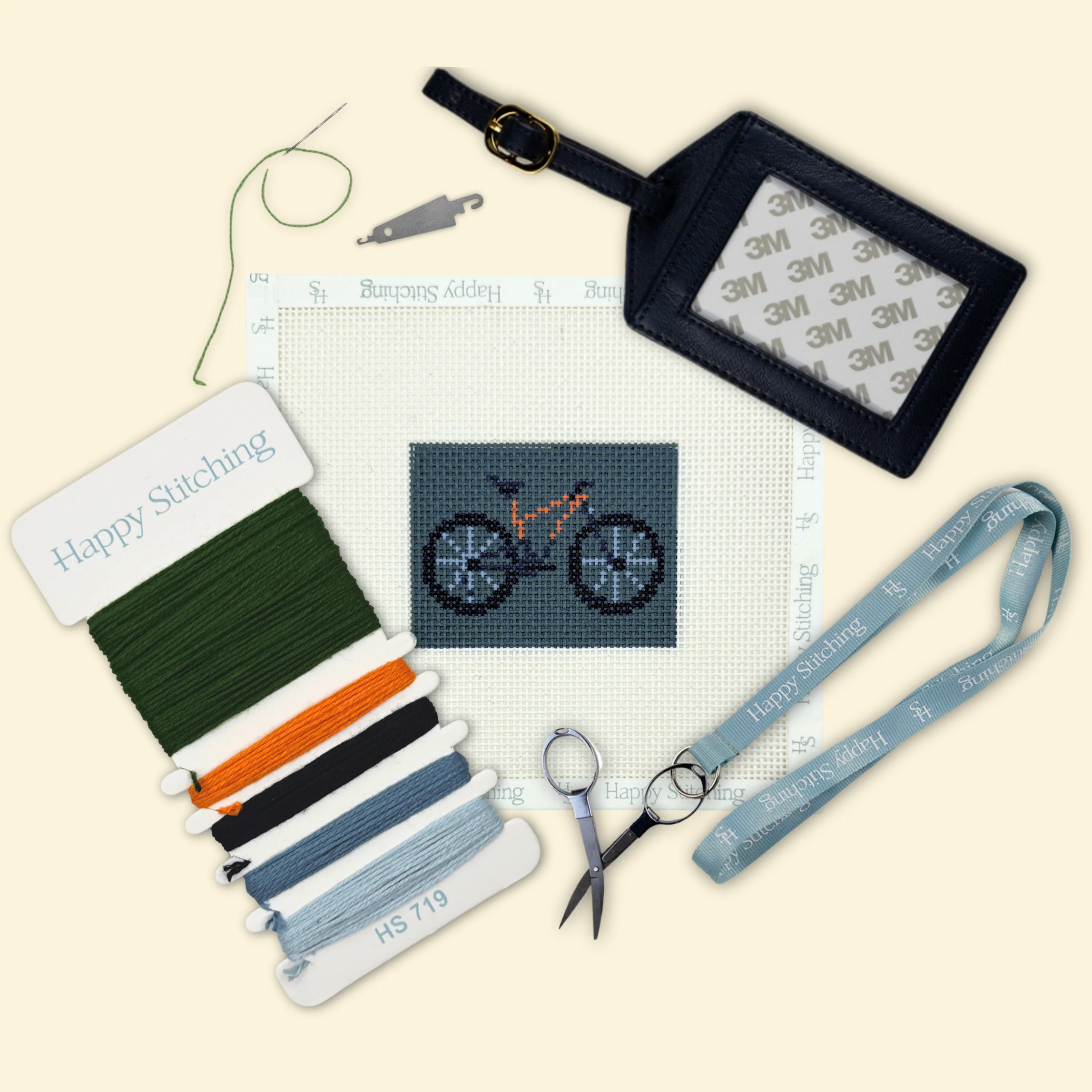 "Trail Mix" Happy Stitching All-In-One Luggage Tag Kit