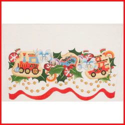 Train Stocking Topper Canvas