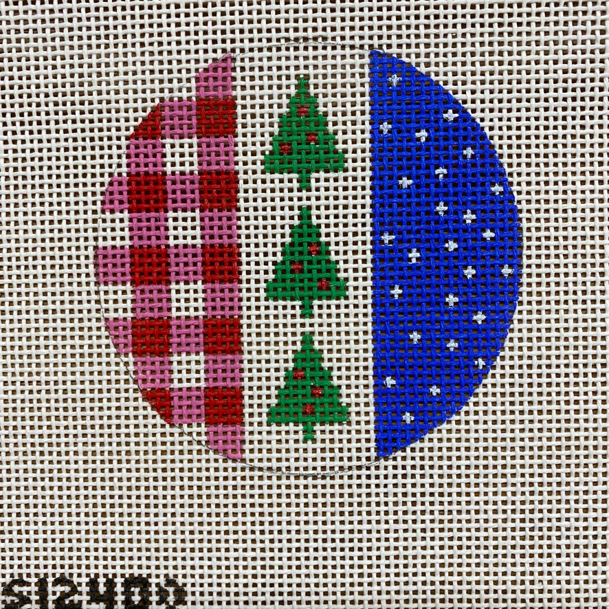 Trees with Pink Check and Blue Round