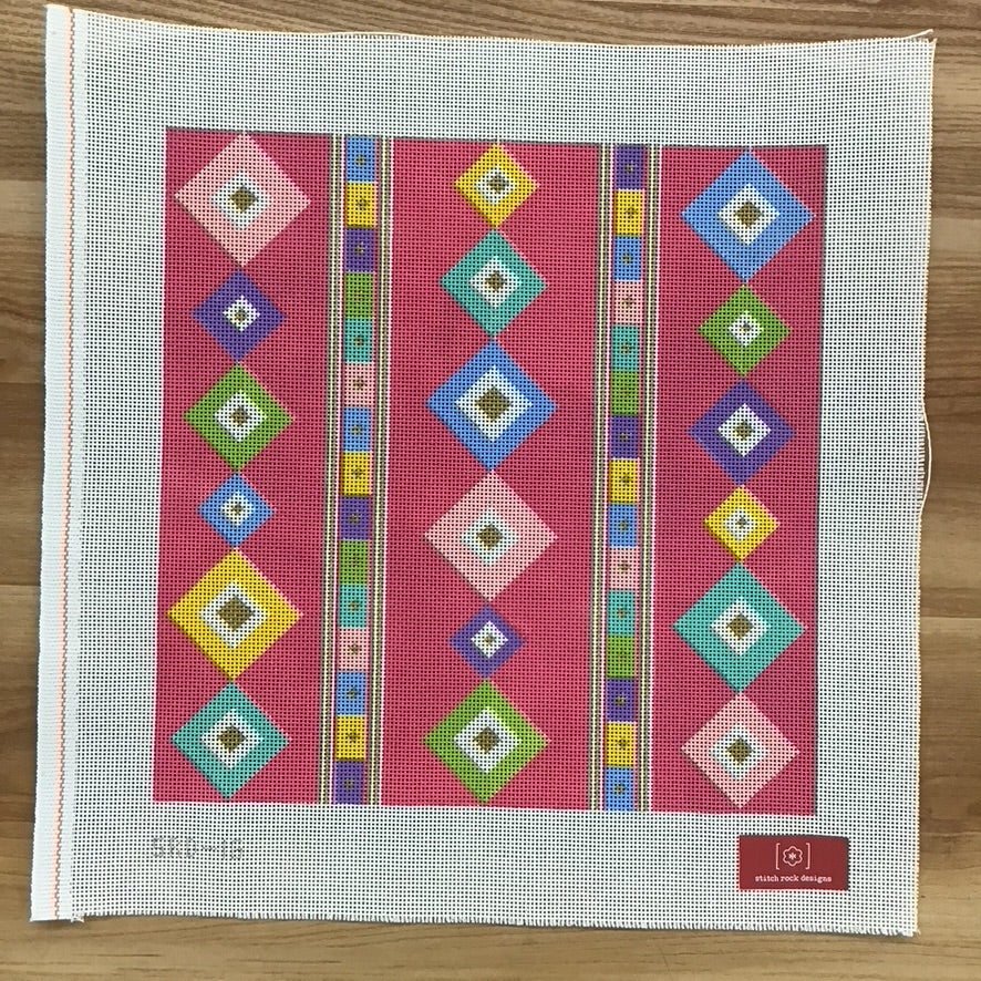 Turkish Geometric Pillow Canvas