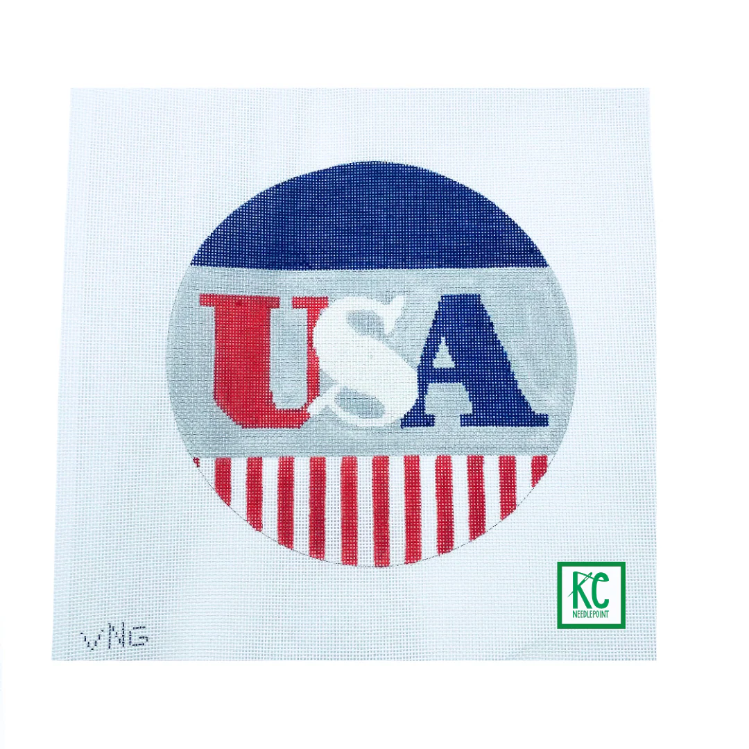 USA Round Canvas