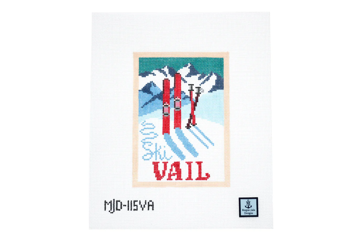 Vail Vintage Ski Postcard Canvas