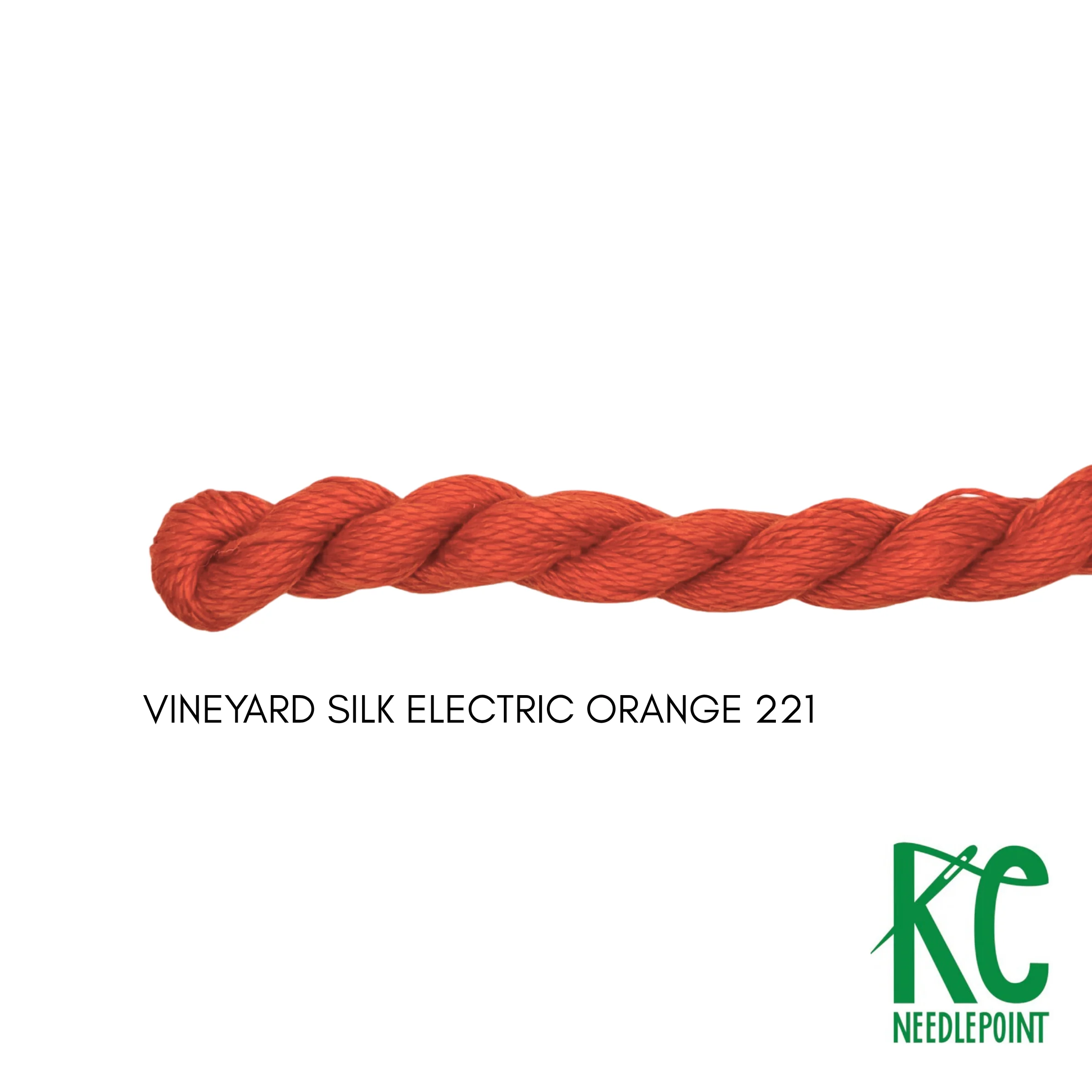 Vineyard Silk Skein C221 Electric Orange