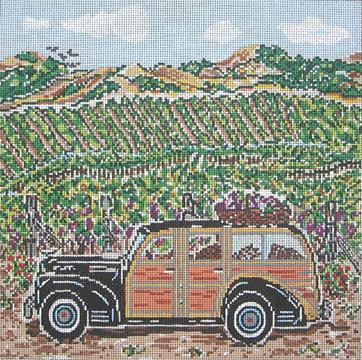 Vineyard Woody Needlepoint Canvas