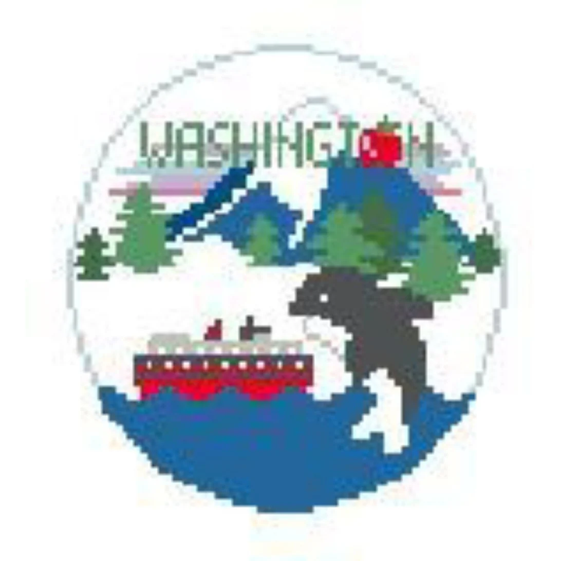 Washington Travel Round Canvas