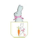 White Bunny Basket Canvas