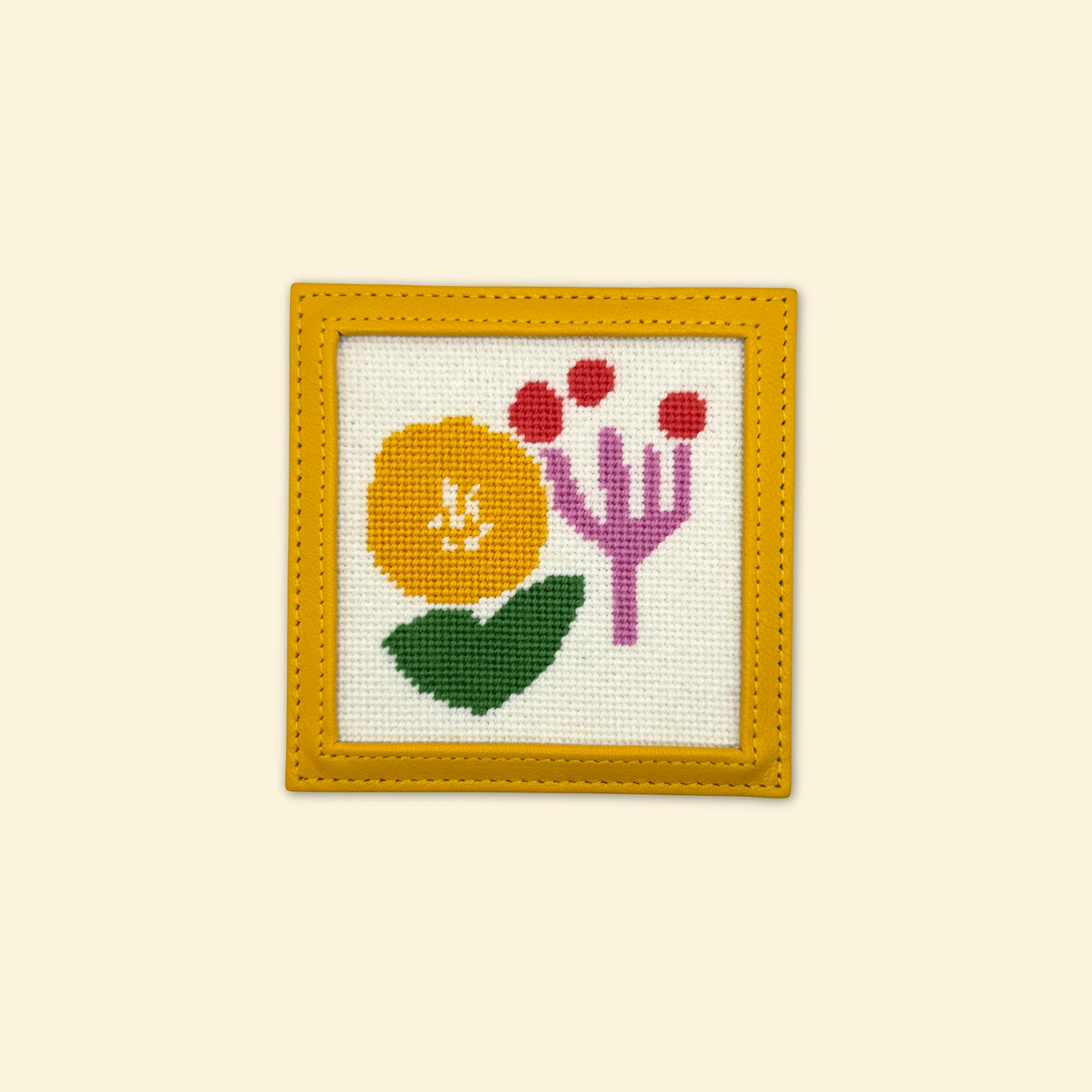 "Wild Bloom" Happy Stitching All-In-One Coaster Kit - Image 2