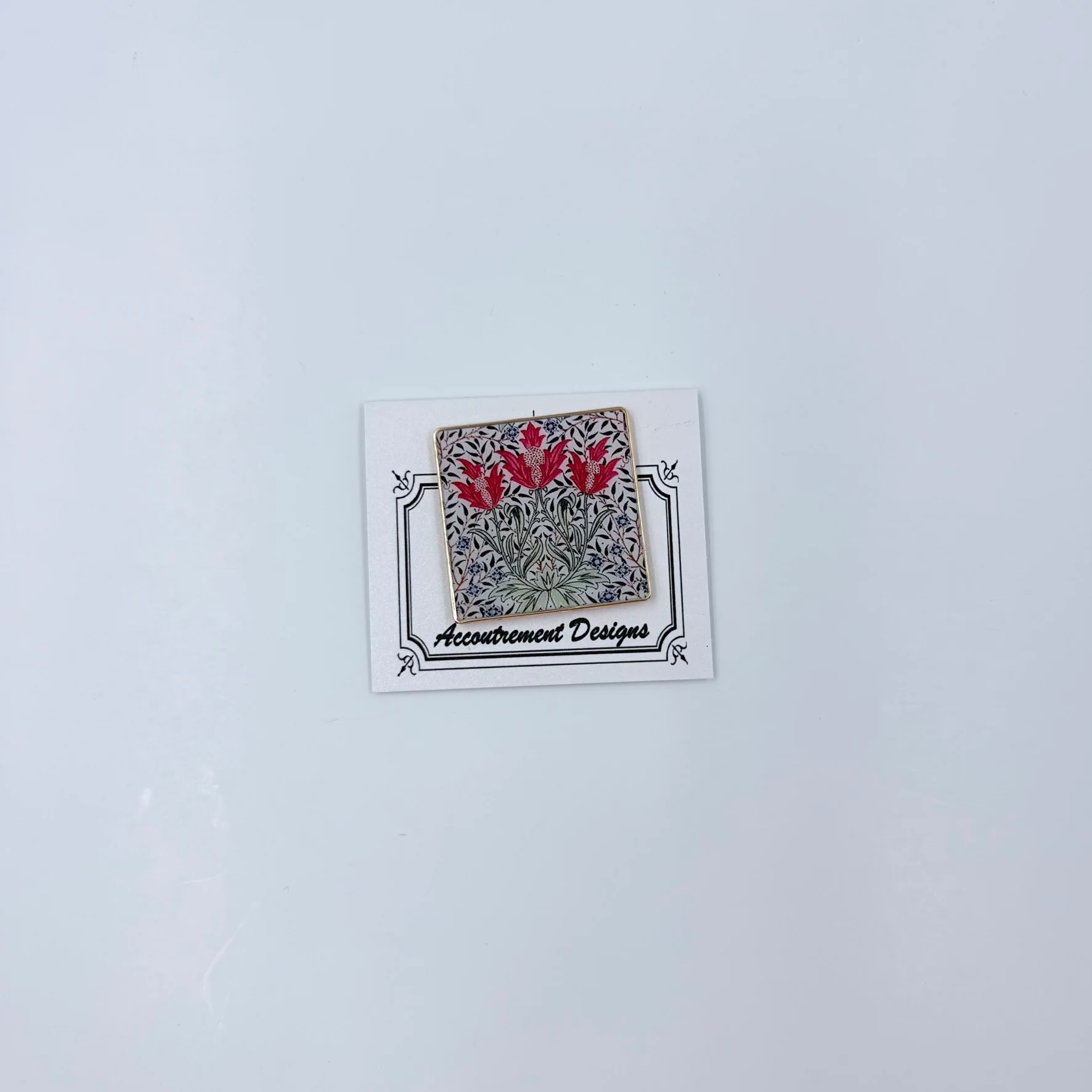 William Morris Red Tulips Needle Minder