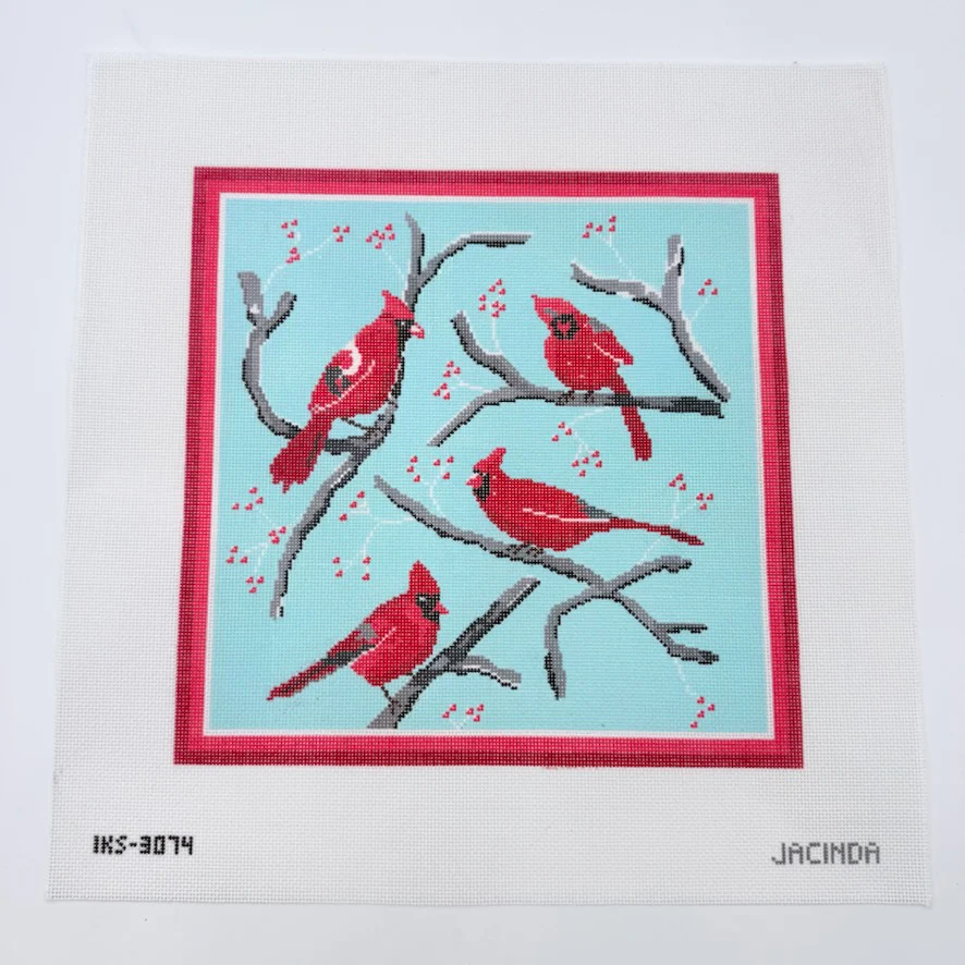 Winter Cardinals Canvas