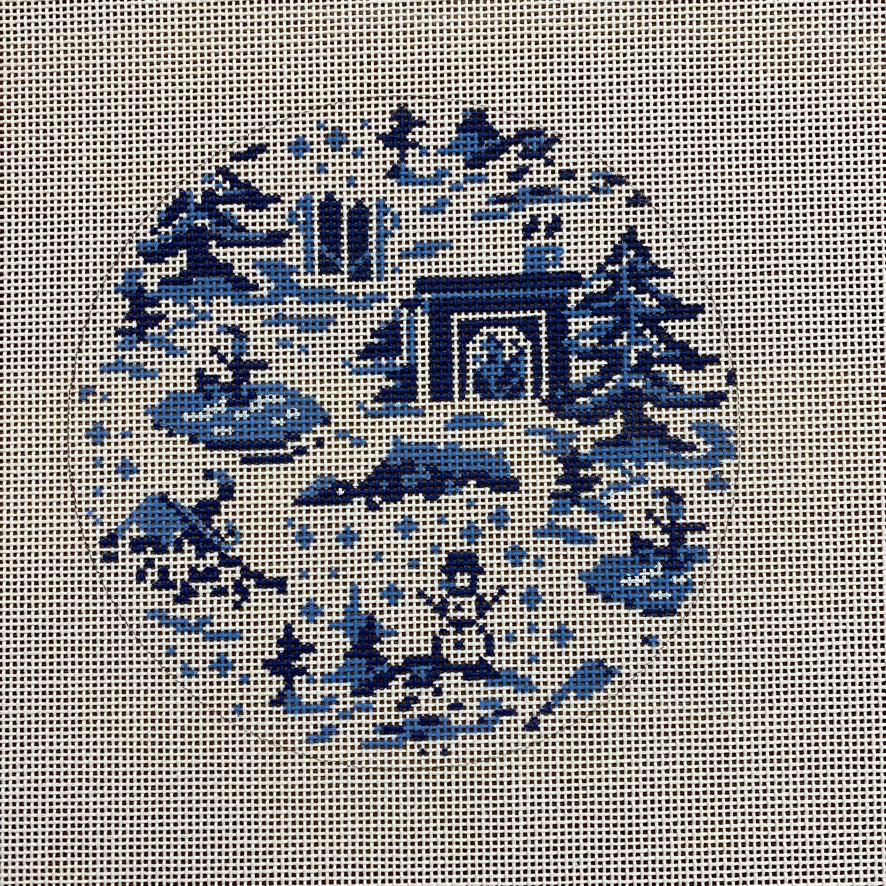 Winter Toile Round Canvas - Image 2